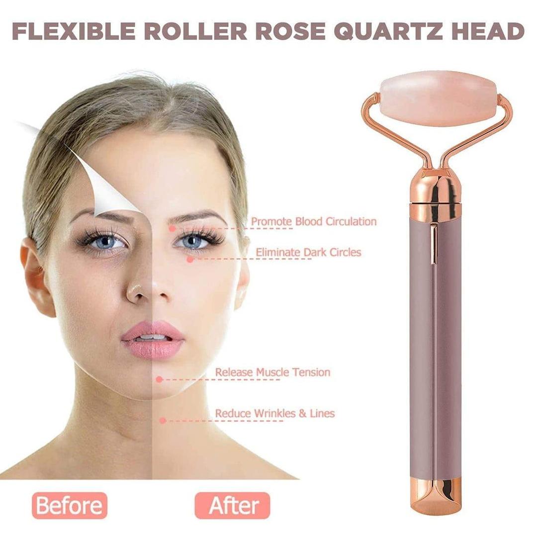Vibrating Jade Roller – Reduce Puffiness & Wrinkles with Relaxing Facial Massage, Promote Glowing Skin, Boost Circulation & Skincare Absorption – Spa-Quality Beauty Tool for Home & Travel ✨