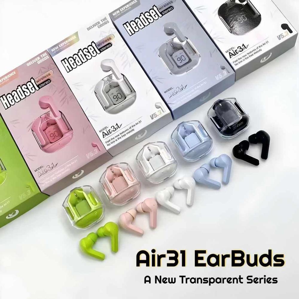 Airbud 31 Transparent Series – Stylish, Lightweight & Crystal Clear Audio for Every Moment!