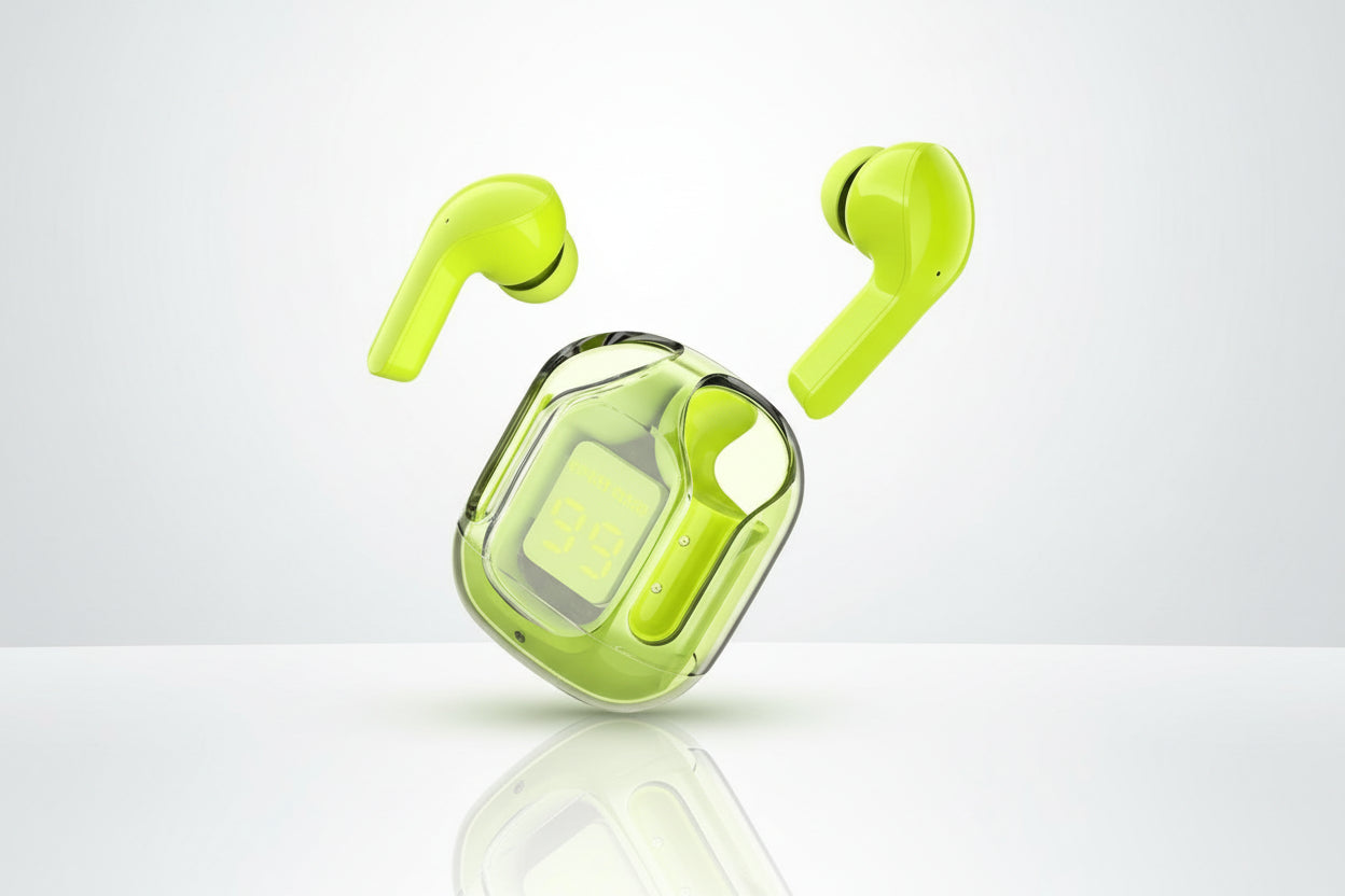 Airbud 31 Transparent Series – Stylish, Lightweight & Crystal Clear Audio for Every Moment!